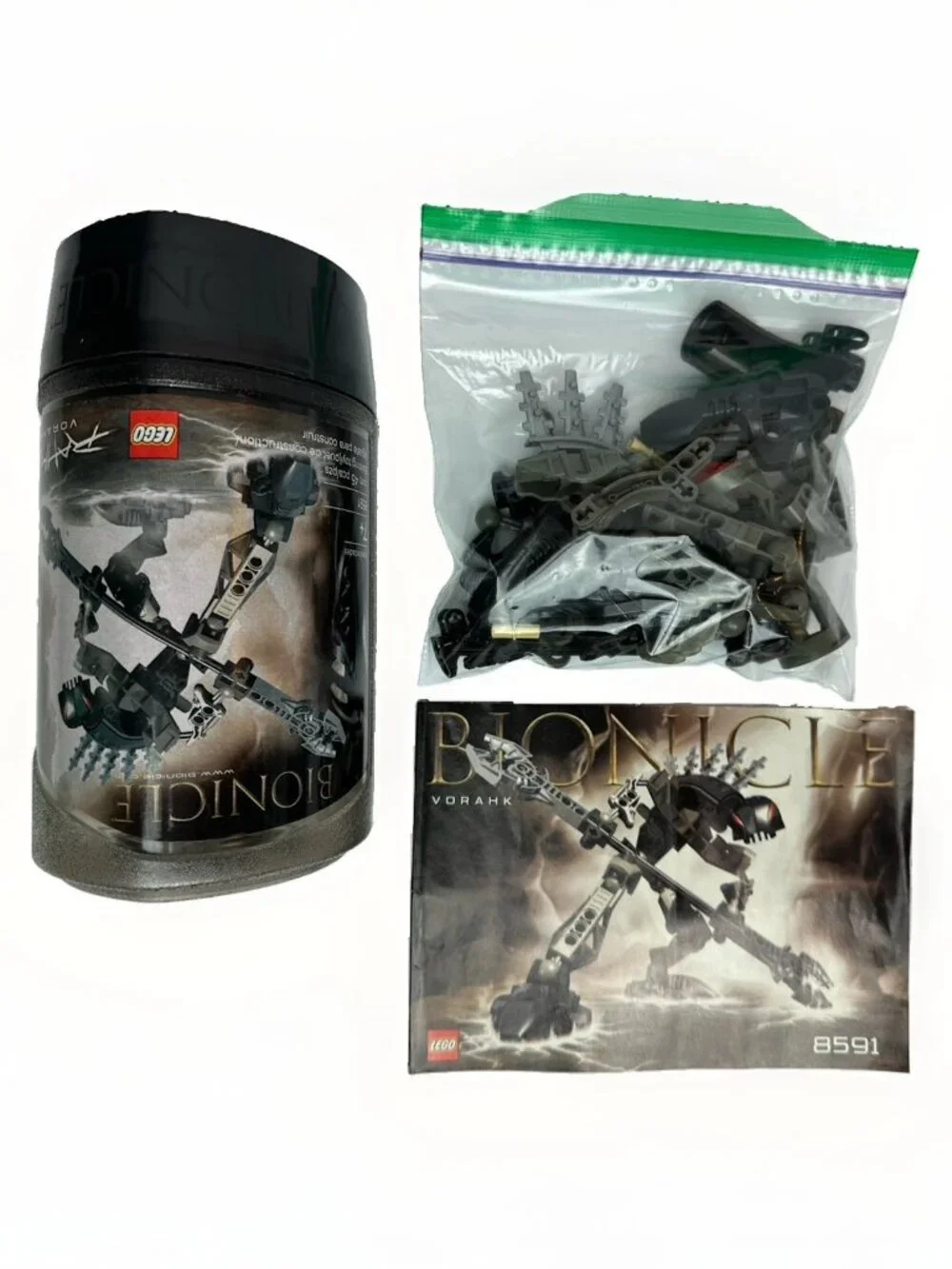 🦾 LEGO BIONICLE Rahkshi Collection Lot of 5 COMPLETE Sets w/ Canisters &Manuals